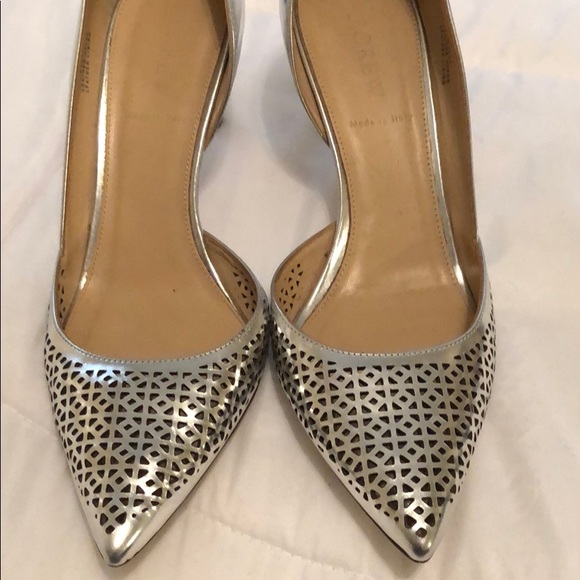 J. Crew Shoes - J crew silver pumps